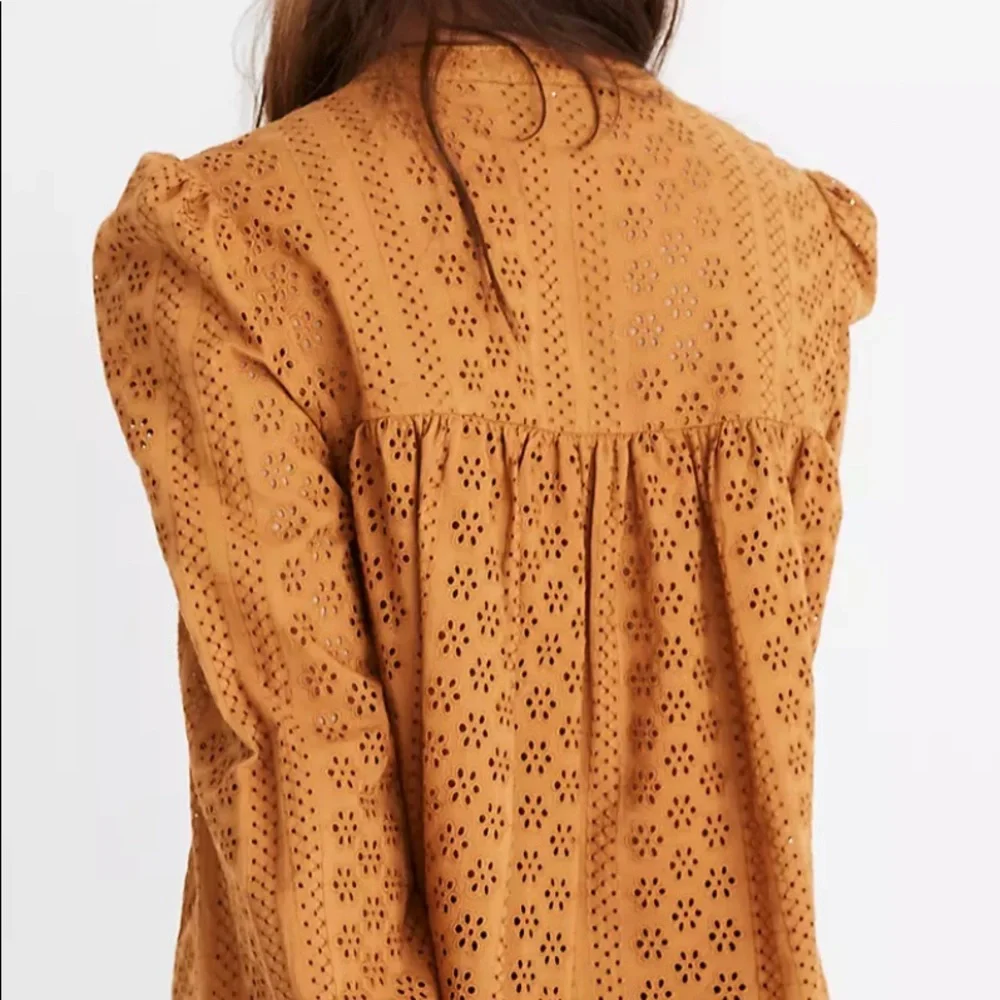 Madewell Double-Tie Peasant Top SZ Small - Picture 4 of 7